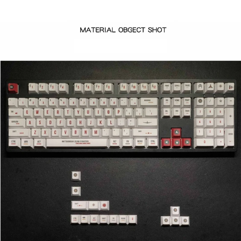

Колпачки для клавиш с сублимационной печатью High PBT 128, высота летательного аппарата, вишни для механической клавиатуры, переключатели MX, тем...