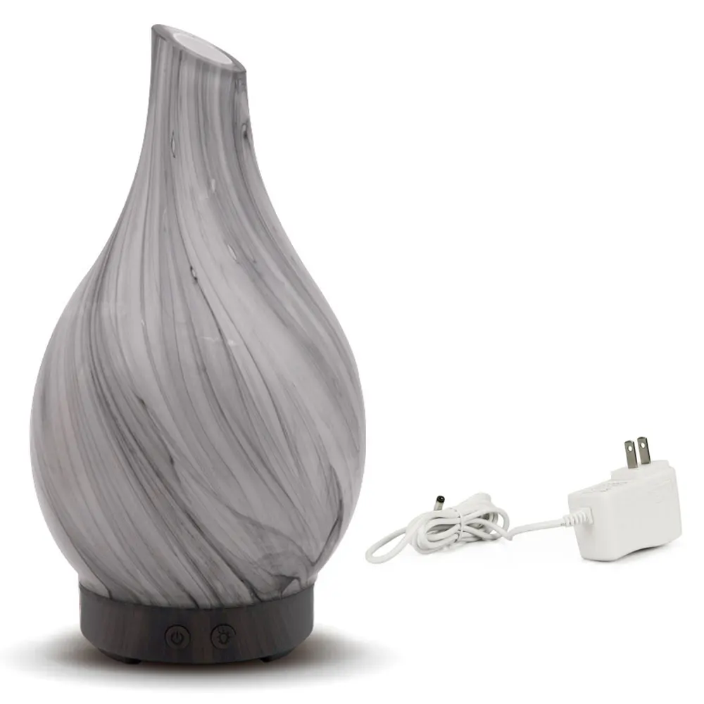 

100ml Modern Aroma Essential Oil Diffuser Ultrasonic Air Humidifier with Wood Grain 7 Color Changing LED Lights for Office Home