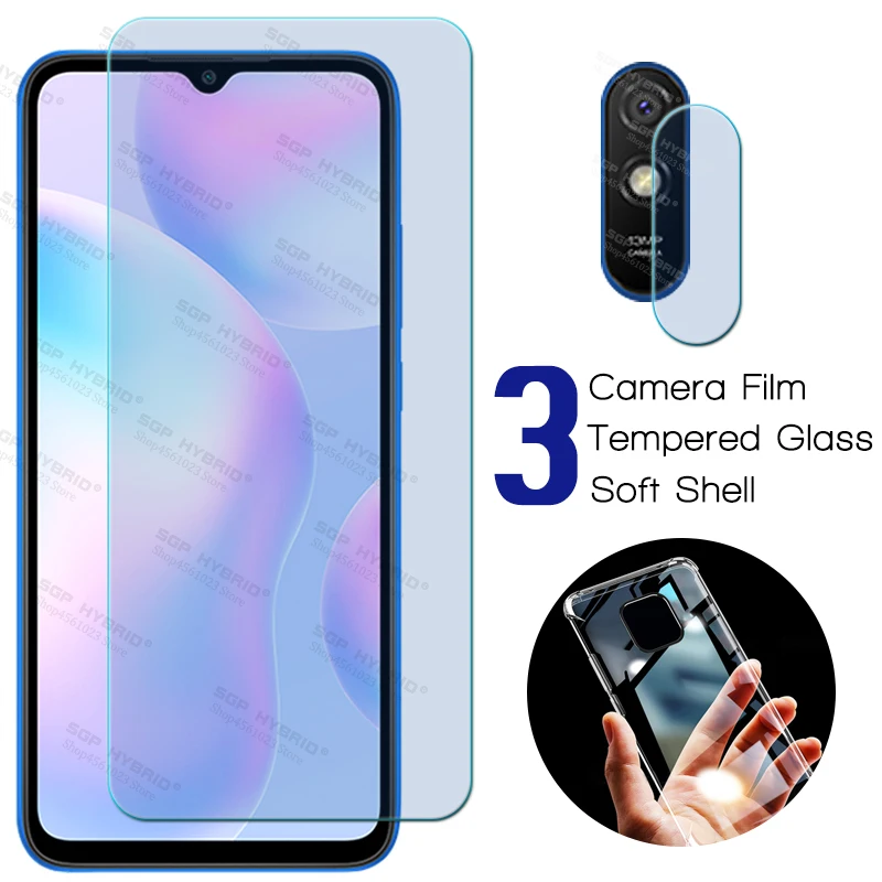 1-3 шт. прозрачный силиконовый чехол из ТПУ Для Xiaomi Mi Redmi 9a 9c 9 a c закаленное стекло