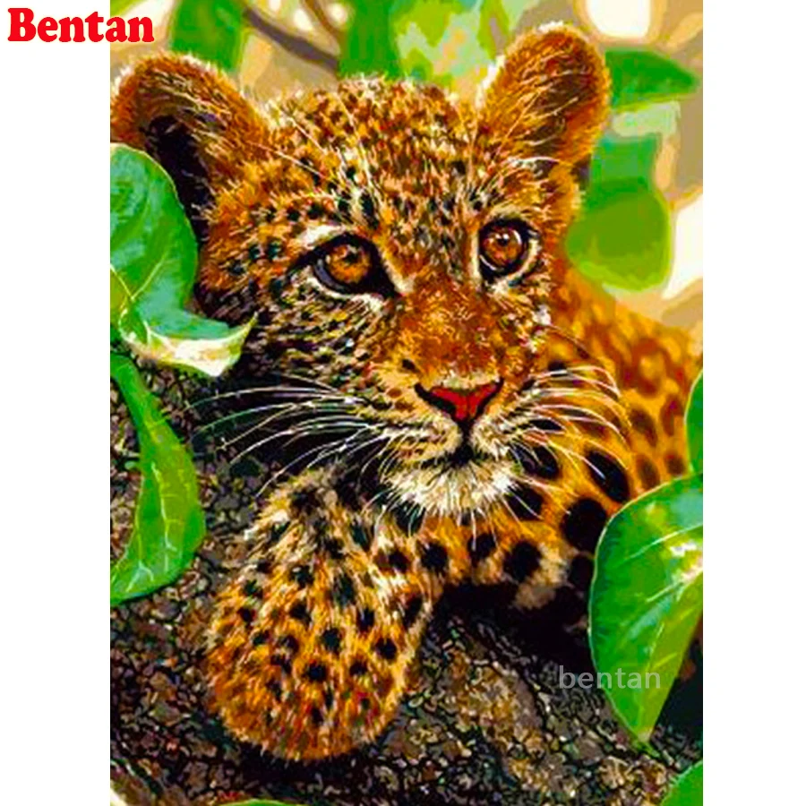 

Diamond embroidery crystal 5D diamond painting Leopard animal jungle DIY full square round drill Diamond Mosaic puzzles Decor