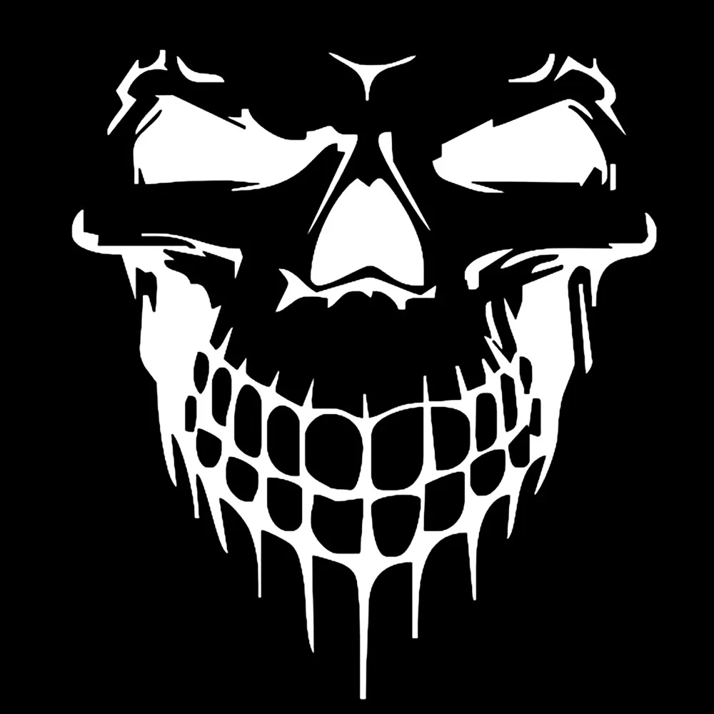 Аксессуары для автомобиля на Хэллоуин светоотражающие наклейки с черепом