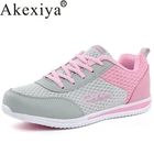Кроссовки Akexiya женские сетчатые, дышащие кеды на плоской подошве, спортивная обувь для бега, большие размеры 41 42, на лето