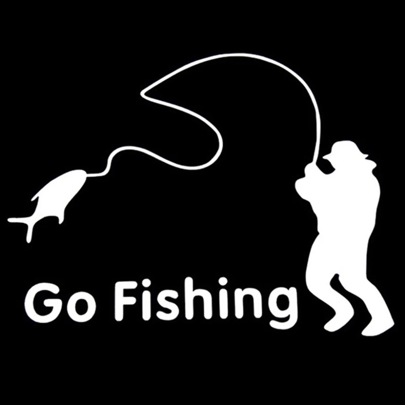GO Fishing модный Декор автомобильный Стайлинг Автомобильная Наклейка виниловая