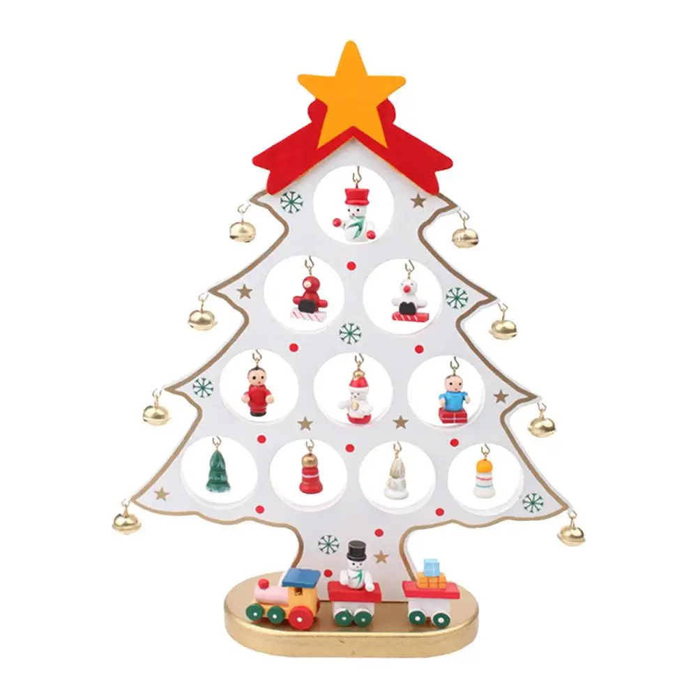 

Wooden Christmas Tree Small Tabletop Christmas Tree Christmas Wooden Desk Decoration Wooden DIY Christmas Tree Desktop Decorati