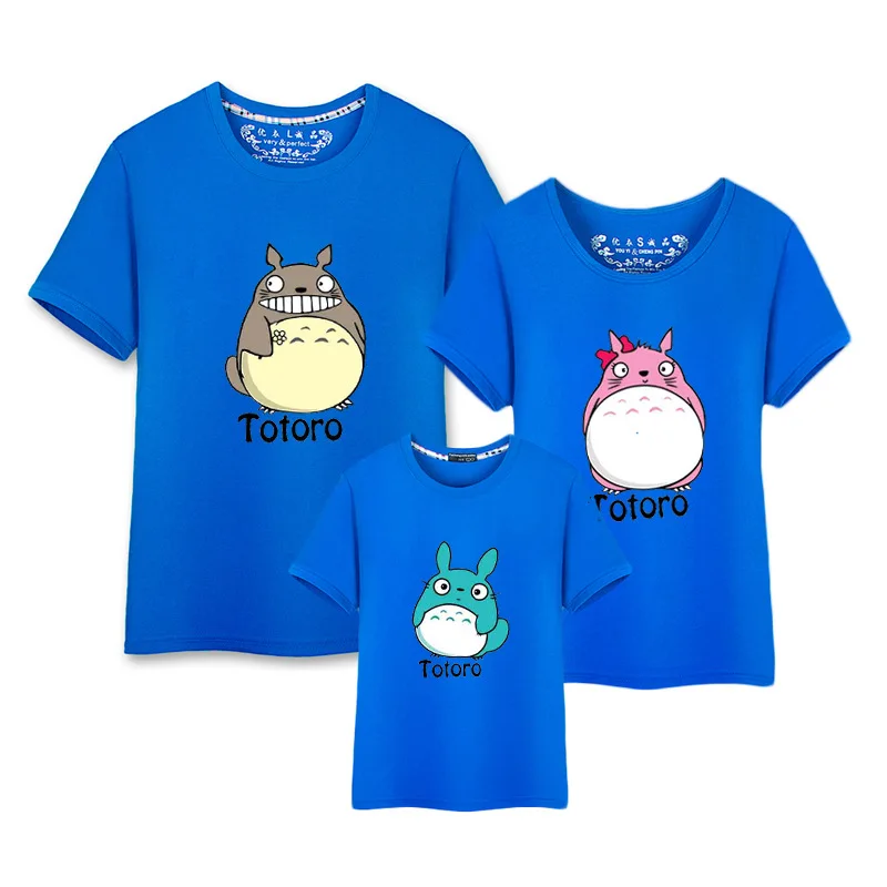 Футболка в стиле Мой сосед Тоторо одежда для маленьких девочек летняя матери и