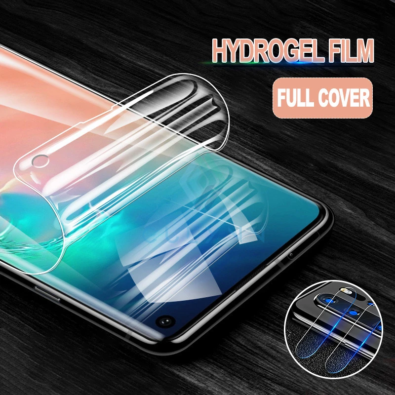 2in1 Soft TPU Film For Samsung Galaxy S20 S10 Plus A51 A71 M30S Hydrogel Screen Protector A10 S A20 A30 A40 A50 A70 2019 Film