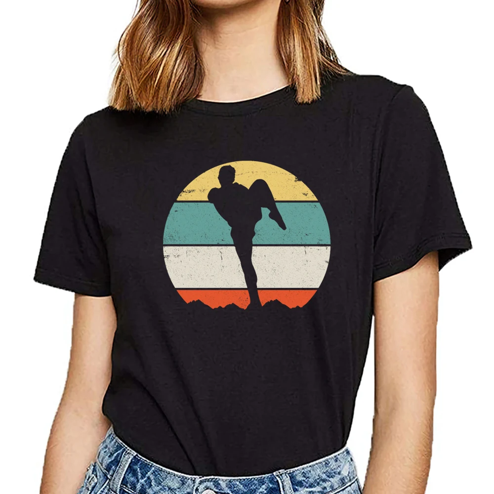 Женская футболка Муай Тай смешная белая на заказ|Футболки| |