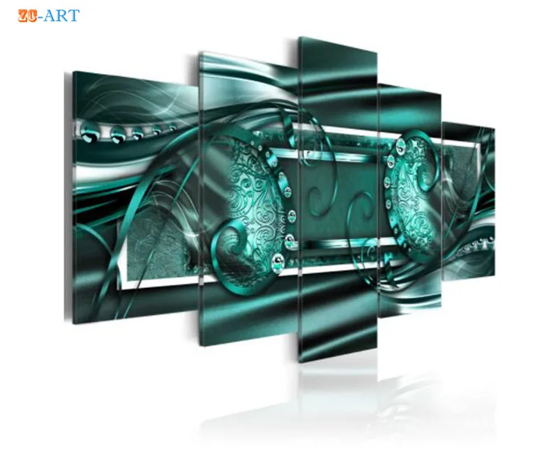 Богатство и роскошь постер холст искусство 5 шт. современное металлическое