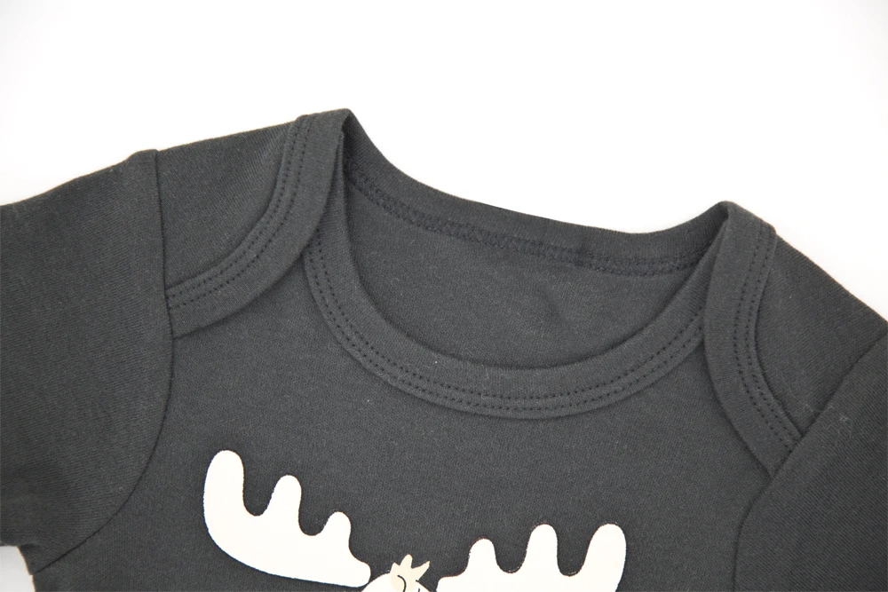 Kavkas/Одежда для маленьких мальчиков Принт лося Рождественская Одежда