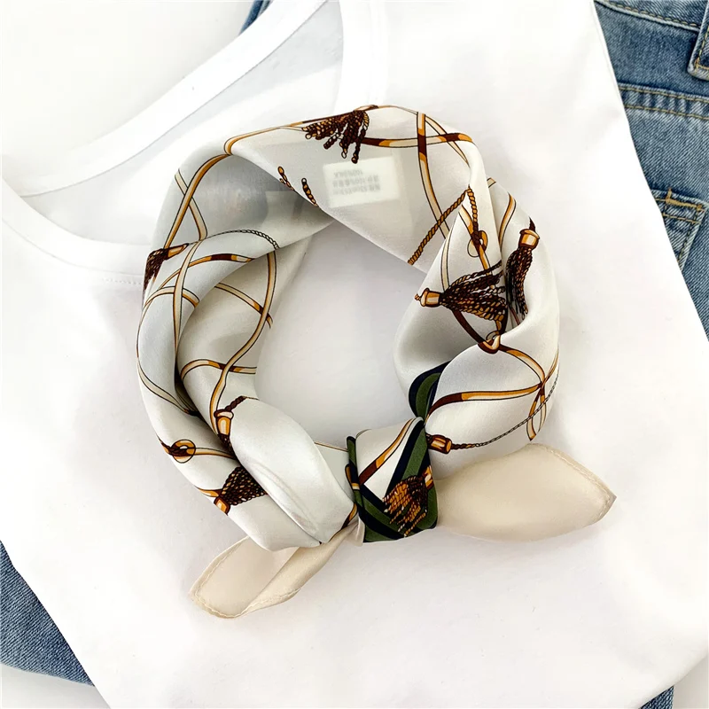 

Весенний роскошный шарф 2022, мягкие женские шарфы для волос из натурального шелка, Женский платок с принтом в виде банана, Женский Галстук, ше...