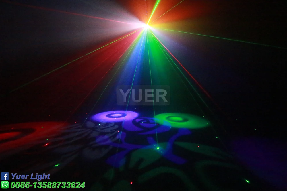 

LED Disco Laser Light Multifunctional 4in1 Pattern Laser Light DJ Magic Ball Laser Party Holiday Christmas Stage Lighting Effect