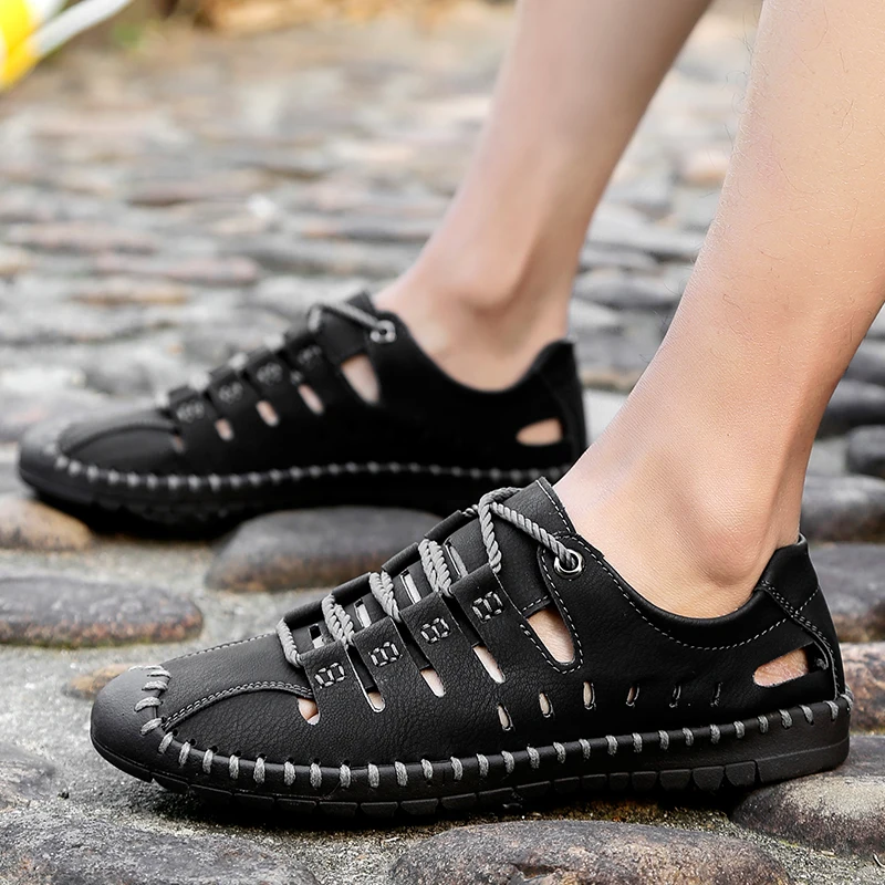 

Men Shoes Casual Pu Shoes Loafers Super Comfort Ooutdoor Shoes Men Flat Moccasins Shoes Trend Hollow Breathable Tenis Masculino