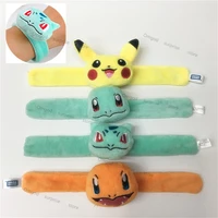 takara tomy pokemon anime character pikachu creative cute mini plush bracelet birthday gift childrens toy competition prizes