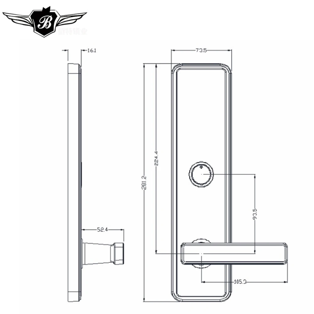 Цифровой сенсорный экран электронный смарт-код замок для клавиатуры отеля дома