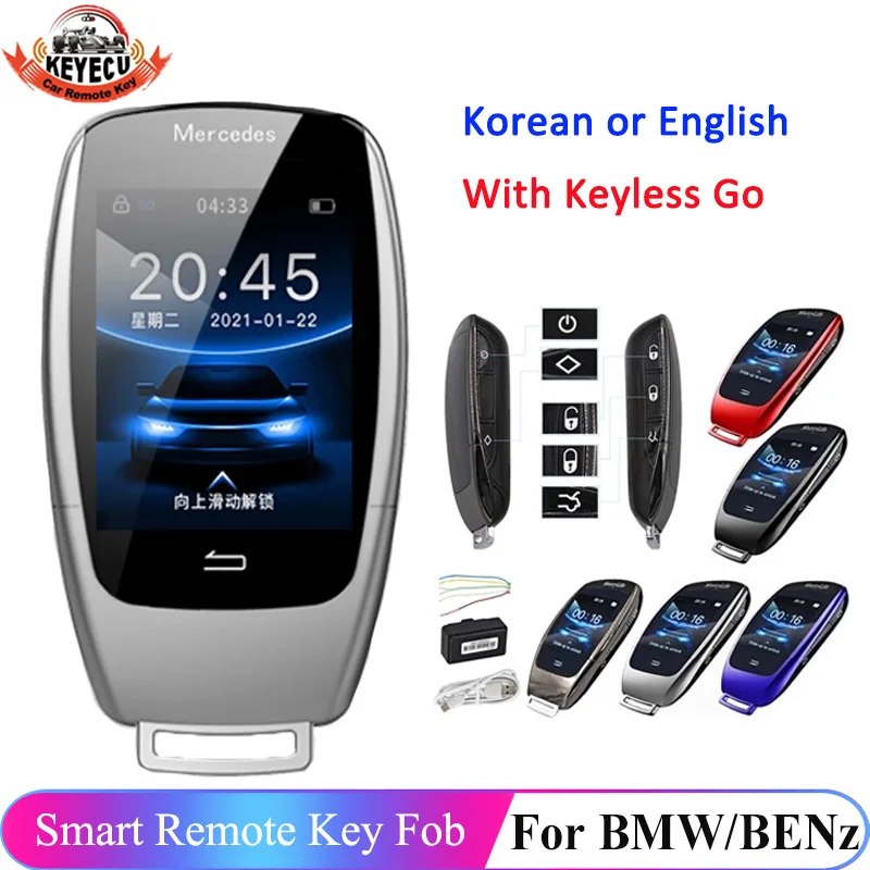 

KEYECU TK900 корейский английский модифицированный умный пульт дистанционного управления с ЖК-экраном для BMW Mercedes BMW Ford Mazda Toyota Porsche Honda