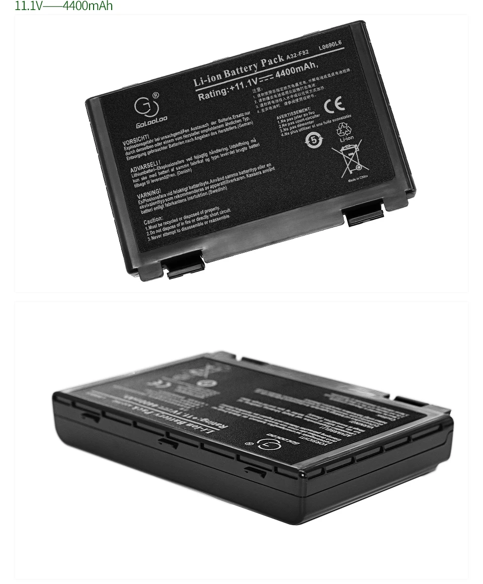 Golooloo 6 ячеек Аккумулятор для ноутбука ASUS A32-F52 A32-F82 L0690L6 X5DIE X5DIJ X5DIJ-SX039c X5DIN X5E X5J X65 X70 X8AAF X8B X8D