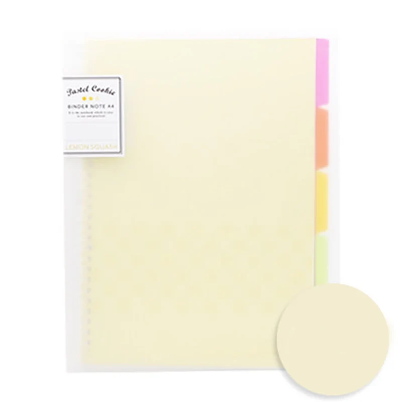 Свободный лист Внутренний сердечник Macaron Note Boo офисные школьные принадлежности кольцо связующее A5 B5 тетрадь дневник план связующее - Цвет: A4 yellow RUCP10Y