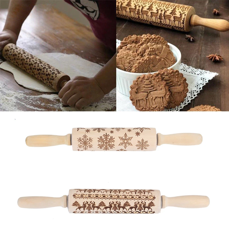 SOLEDI формы для теста узорные выпекания штифты пряников DIY деревянные раскатки