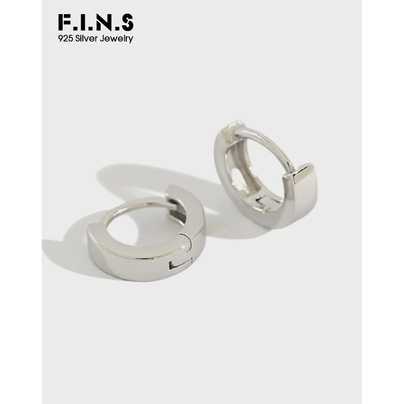 Серьги кольца F.I.N.S из стерлингового серебра S925 пробы с пряжкой для ушей