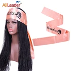 Суператласный шарф Alileader для париков с логотипом на заказ, атласный шарф для фронтального парика на сетке, шарф с мягкими краями, повязка на голову