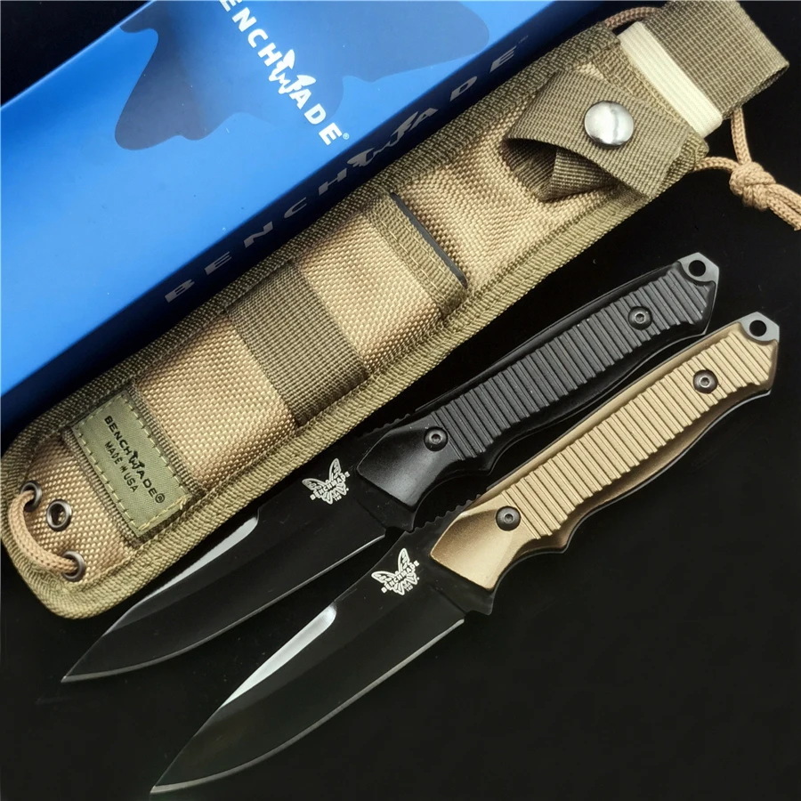 

Benchmade 140BK Tiger Hunting Tactics Straight Knife Outdoor Self-defense Small Knives Camping EDC Portable Pocket Tools HW246