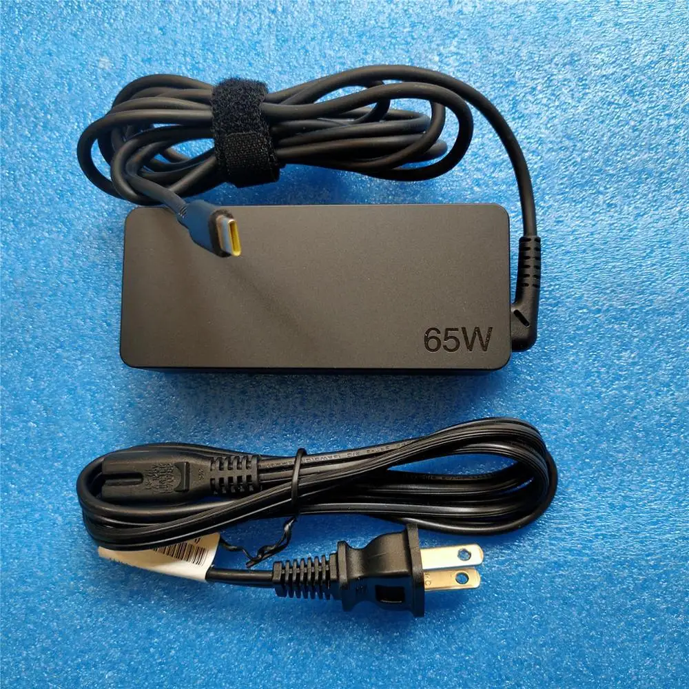 Оригинальный 20V 3.25A 65 Вт USB C адаптер для Thinkpad T470 T470S T480S T480 T570 T580 2pin 01FR029 01FR031 01FR025