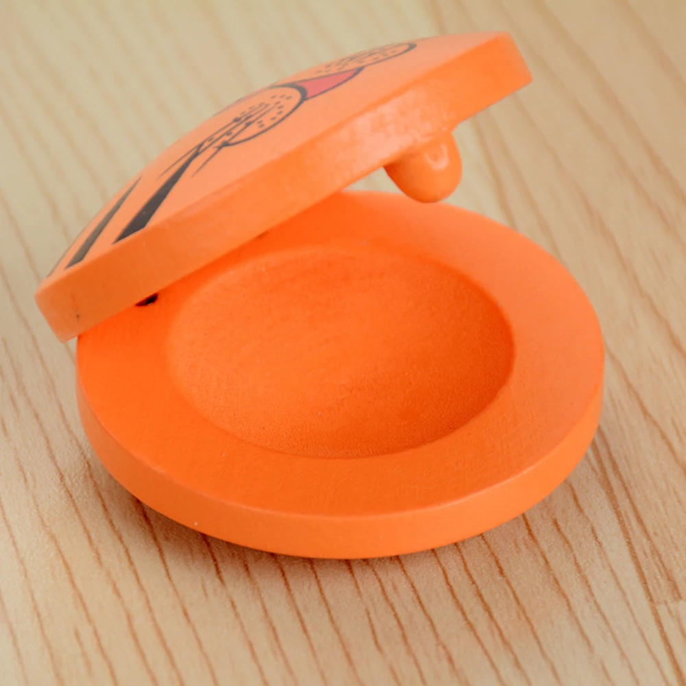 1 шт. мультфильм Кастаньеты детские деревянные кастаньеты Клэппер ручка