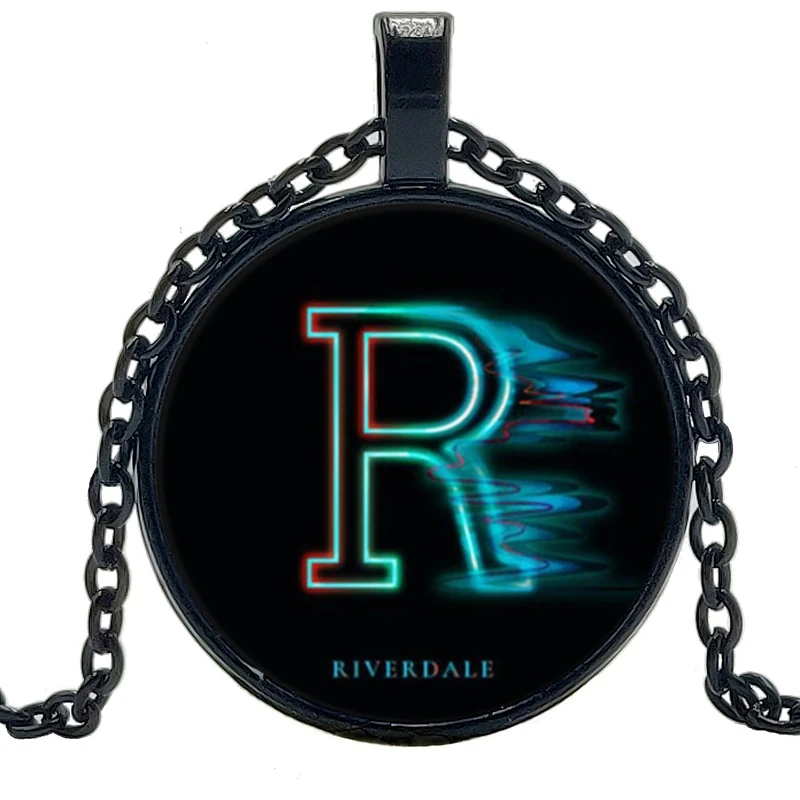 

2019 Hot Creative River Valley Town Riverdale Time Crystal Glass Convex Round Pendant Necklace Clothing Sweater Chain Jewelry
