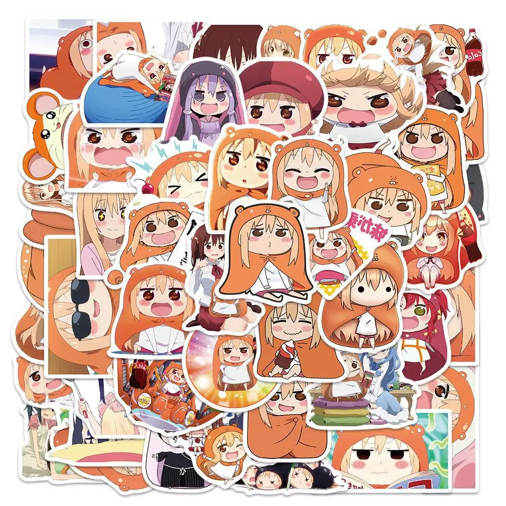 

2021 Япония мультфильм 50 шт./компл. Himouto! Наклейка с героями мультфильмов, анимированные чашки для воды