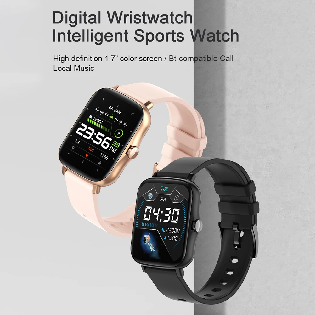 

Waterproof Fitness Tracker Smart Watch Bluetooth Call 1.7 inch Full Touch Screen Heart Rate Monitor Sports Wristwatch Bracelet