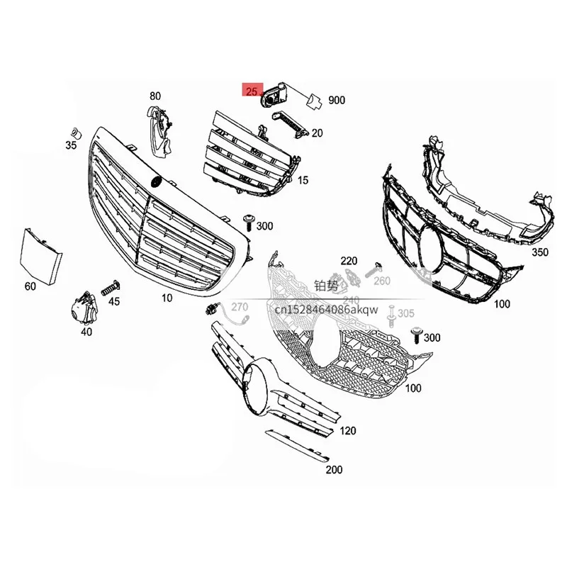 Модуль двигателя среднего привода переднего бампера автомобиля W205 C300 C450mer ced esb