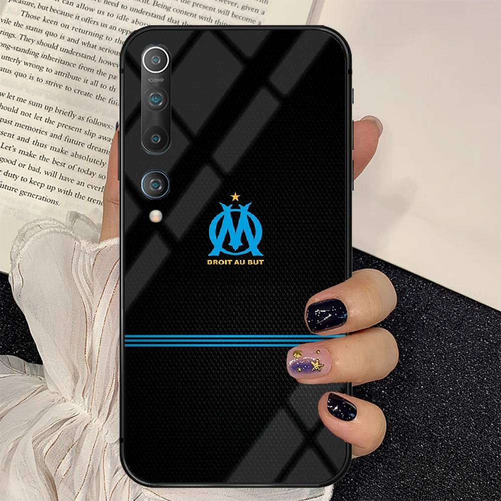 

Football Club Marseille Phone Tempered Glass Case Cover for Xiaomi Mi A F MAX X POCO M Note 3 9 10 11 i T Pro Lite Soft Trend