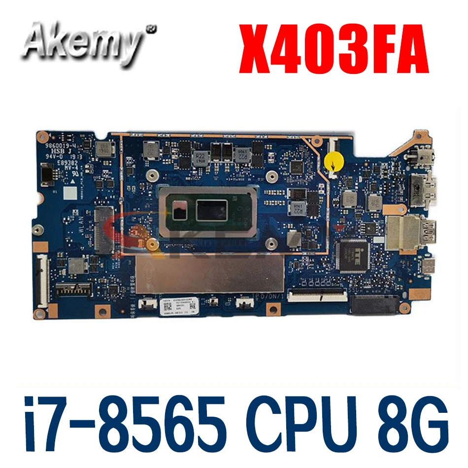 

X403FA i7-8565 CPU 8G mainboard REV2.0 For ADOL14FA X403FA A403F X403F X403F L403FA L403F laptop motherboard 100% Tested Working