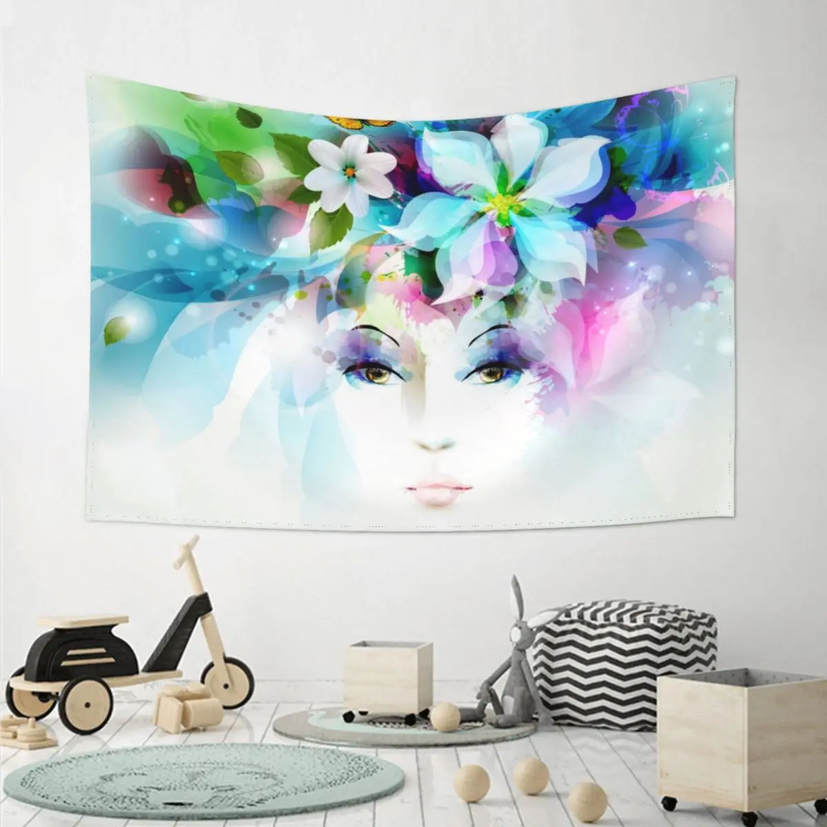 

150x102cm Flower art Fashion house decorative pattern tapestry multi color Datura art decorative tapestry