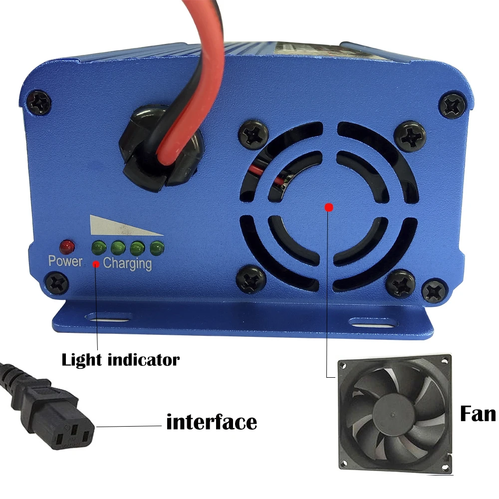 Автоматическое зарядное устройство 24 В 5 А с зажимами типа Аллигатор для колясок