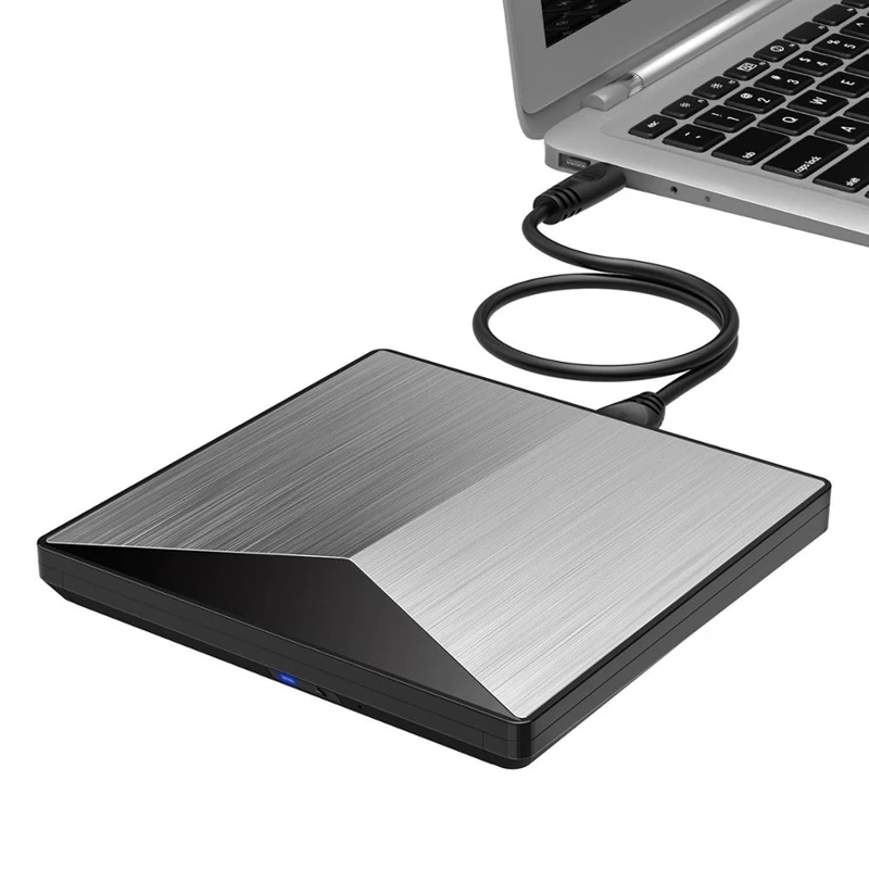 Внешний оптический привод USB 3 0 CD/DVD ROM комбинированный алюминиевый DVD RW