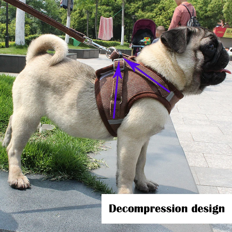 

Reflective Mesh Puppy Cats Harnesses Vest Dogs Harness Walking Leads For Chihuahua Pug Bulldog Training Adjustable Dog Supplies