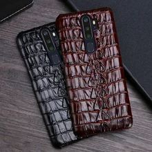 Leather Phone Case For OPPO Find X2 R15 R17 Reno Z 2 2Z 2F 3 Pro Ace A5 A9 2020 A11X K3 K5 Cowhide Crocodile Tail Texture Cover