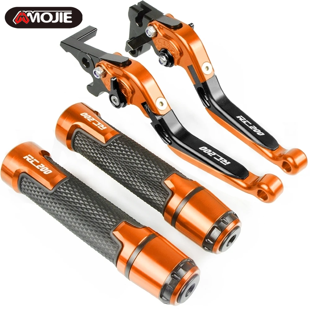 

For RC200 2014 2015 2016 2017 2018 2019 Motorcycle Accessories Extendable Brake Clutch Levers and Handlebar Hand Grips ends