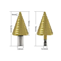 binoax 5 35mm hss titanium core step drill tool 13 steps multiple hole metals platic wood cone drill bits