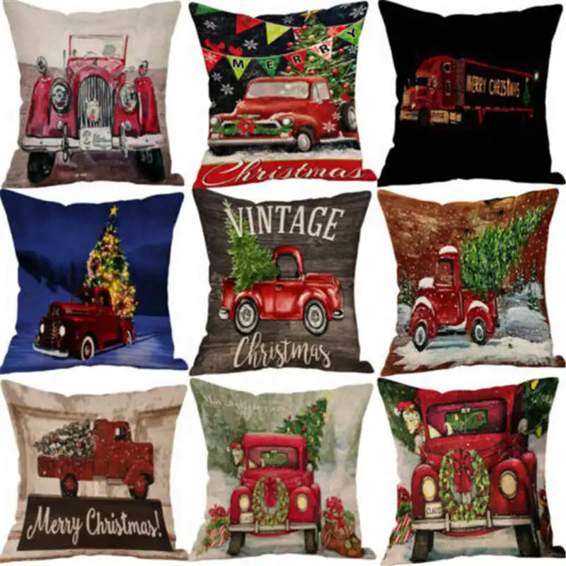 Наволочка с принтом в виде рождественской елки 45*45 см|Наволочки| |