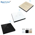 Пульт дистанционного управления RF433, 433 МГц, с панелью из закаленного стекла, для выключателя света, 433 МГц