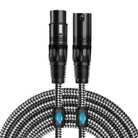 3 pin xlr male to female microphone audio cable for amplifier mixer speaker stage studio lighting shielded extension cords