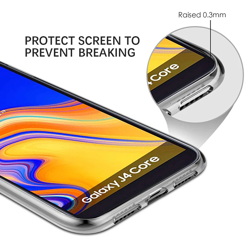 Полное покрытие мягкий TPU чехол для samsung Galaxy J4 Plus Core Prime прозрачный силиконовый чехол для мобильного телефона из поликарбоната ТПУ J4Plus J4Core J4Prime J42018