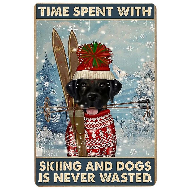 

Время, потраченное на лыжах, печатные технические жестяные знаки, забавный постер, декор для бара, паба, клуба, украшение для гостиной, дома