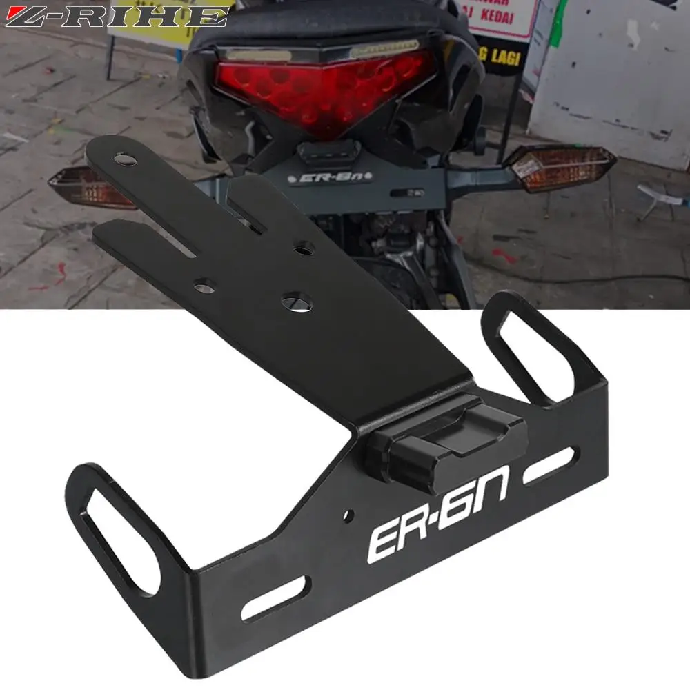 

Для Kawasaki ER6N ER6F NINJA650 2012-2017 ER 6N аксессуары для мотоциклов номерной знак рамка держатель кронштейн со светильник кой