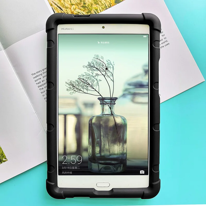 

Bouncing Case For Huawei MediaPad M3 Lite 8.0 CPN-W09/L09 Silicone Rugged Tablet Cover With Born Handstrap