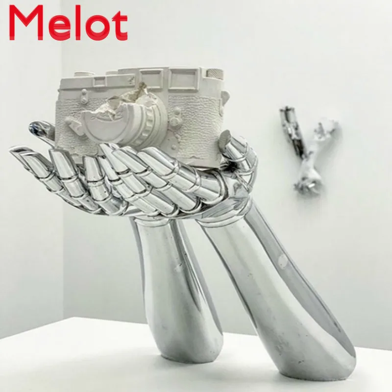 

Mechanical Hand Decoration Sculpture Crystal Erosion Basketball Landline Phone Phase Daniel Trend Ins Wrist Splint Camera