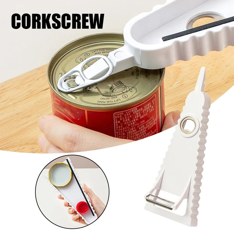 

Newest 3 in 1 Manual Can Opener Ergonomic Bottle Opener Multifunctional Vegetable Fruit Peeler Kitchen Tool Gadget Accessories