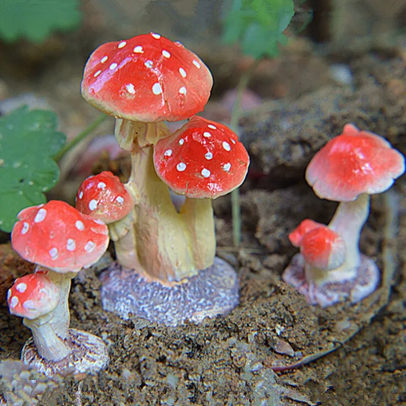 Грибной табурет Миниатюрный Мини садовые украшения аксессуары изделия из смолы